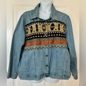 Denim&Co Jean Jacket with Western Accents